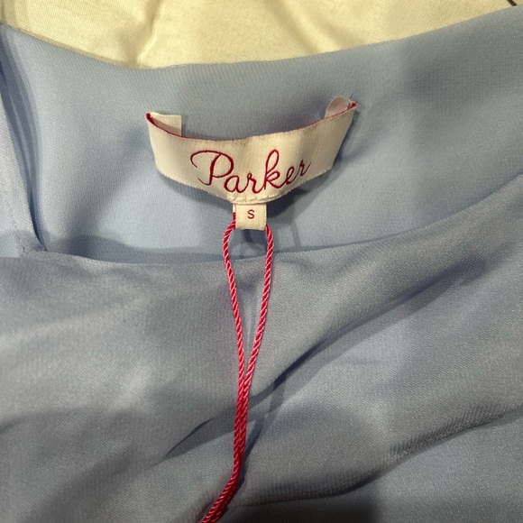 Parker Peyton Purple Lavender Violet Silk One Shoulder Mini Dress NWT Size Small - Picture 5 of 6